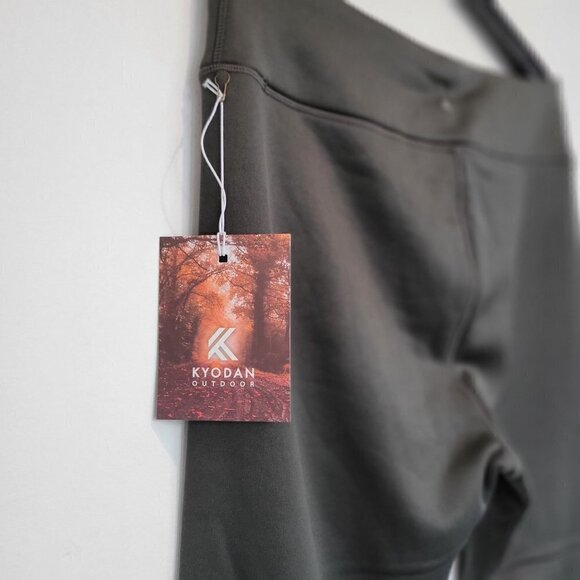 Kyodan Plush Brushed Inside Leggings ARMY GREEN | Size 1X - Picture 6 of 7